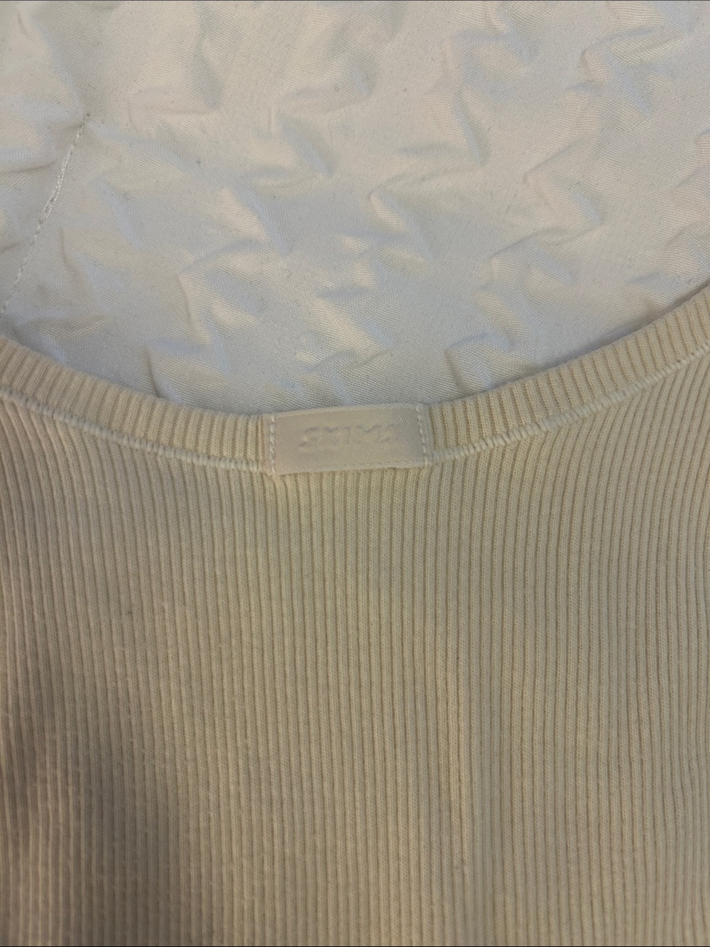 Skims bone (Cream) Ribbed Tank Top - Picture 3 of 3